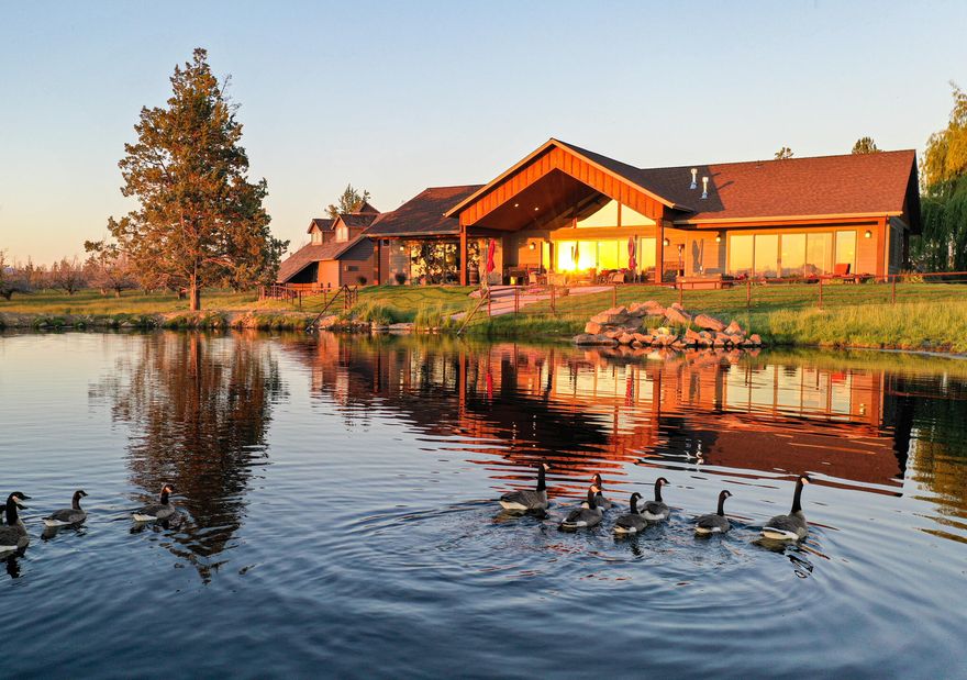Gorgeous ranch property situated on 102.92 acres in desirable Powell Butte, Oregon, with that ''Big Sky'' feel, panoramic Cascade views and a timeless designed luxury home.  Enjoy the open concept of the great room, kitchen, bar and living room with vaulted ceilings, 3 bed/4bath: Two master suites plus a bedroom, all en suite, 8' picture windows with incredible views!  Beautiful stone and heavy timber finishes, a butler kitchen for easy entertaining.  97.96 acres of irrigation water rights, cost effective flood irrigation and highly productive level ground for haying or pasturing livestock that is fenced & cross fenced. Pride of ownership where a turn key cattle operation with 2 cattle handling facilities, horse facility with 10 bays, new livestock scale, large shop with drive through doors at each end and a gentleman's retreat makes working and living a dream!  The property also boasts a casita, 2 detached 3 car garages, barn, shop, 2bed/1bath plus office ranchhand house and ponds