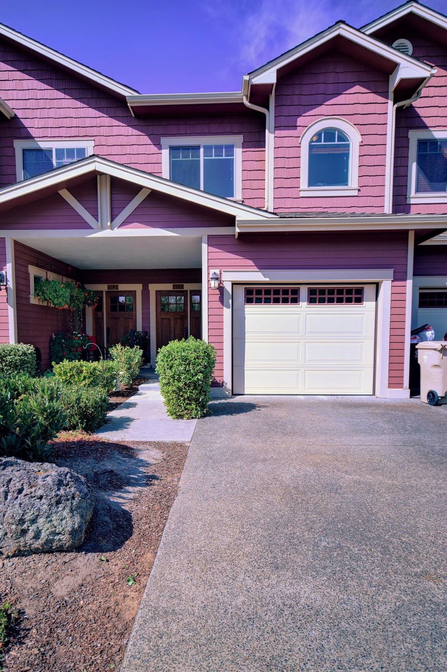 This beautiful townhouse, in a great location within Grants Pass, features  granite counters, hardwood floors and a full appliance package. Both upstairs bedrooms have their own baths as well as a guest 1/2 bath downstairs. Home has an upstairs patio as well as a patio in back downstairs, a finished one car garage and a wonderfully landscaped yard. Sequoia village has a pool, hot tub, clubhouse with pool table and full kitchen, and even workout equipment.
