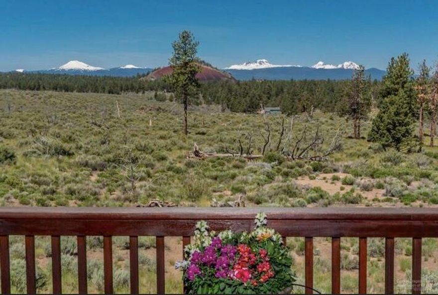 Gorgeous unobstructed Cascade Mtn VIEWS from this single level home on 3.85 acres. Perched on the SW side of Victoria Lane in the SE Bend neighborhood of Sundance, this 4 bdrm + office, 3 bath home is bordered by Deschutes Ntnl Forest. You want privacy & beauty? You Got It! Designed to enjoy mountain views from almost every room, the huge west-facing deck is front row for watching the sun set behind the dramatic backdrop of the Cascade Mtn range. There is a bonus room over the 3 car garage for a separate office /zoom/gym.  The large detached shop (w/ heat) is a great place for all your summer + winter toys. Talk about an entertaining paradise. Your friends will never want to leave after experiencing the serenity of this property. There is a fenced-in grassy area for pets. Plumbed for a hot tub. Mtn biking is literally out your back fence. Such pride of ownership. New exterior paint, new roof, new Furnace and A/C, new 3/4'' red oak flooring + Carpet. The list goes on