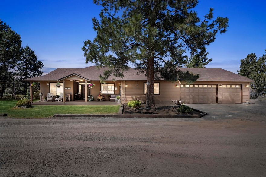 Big Cascade Mountain Views and Amazing Sunsets await the next lucky owner of this special Eastside Bend property. At the heart of the home - the kitchen features new Dekton solid surface counters, Spanish porcelain tile backsplash, custom alder cabinetry, stainless appliances, pot filler, pantry, and a large center island. Quality features include new LVP flooring, solid alder doors + trim, a wood stove with river rock hearth, vaulted ceilings, and skylights. Oversized windows let the light in, while a divine slate tiled walk-in shower is the star of the primary bath. The 1,236-sf 3+car garage covers all your parking needs and includes a half bath, 220 electric, 50 & 30-amp outlets, propane heater, 10' ceilings and 8' garage doors. Outside, you will find covered front and back porches, an extended deck with hot tub, full RV hook-ups, and stub-outs for a future shop or barn! Rarely do you find a property with the perfect combination of privacy and proximity - make it yours, today!