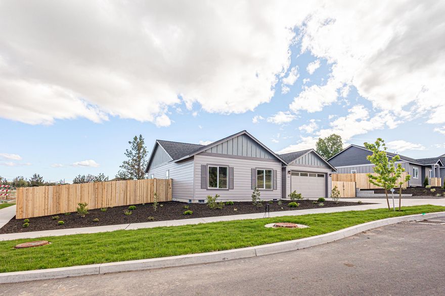 Move-in ready! $5,000 credit possible if use Keely Matteo with Crosscountry Mortgage.Park Place is a new community in SW Madras w/ trails to ''M Hill'' just outside your door & in close proximity to parks, shopping, restaurants and lakes providing scenic outdoor recreation. Lot 8 is a spacious corner lot featuring the Aspen floorplan w/ ample side yard for RV/Boat/toys. A/C & tankless water heater included as well as landscaped front yard & fenced backyard! Primary bdrm features eastern views of sunrise, box vault ceiling, walk-in closet & full bath w/ double vanity. Entertain in your kitchen w/ SS appliances, tile backsplash, quartz countertops w/ island opening to vaulted great room w/ gas fireplace, large windows & door to backyard patio. Durable laminate plank flooring thru-out w/ carpeted bdrms. Laundry/utility room too. Floorplan subject to change. *Some photos virtually staged.