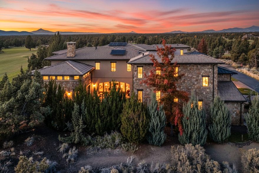 Experience luxury living at Pronghorn with breathtaking Cascade Mountain views overlooking the 17th fairway. This refined residence features a grand stone fireplace, inviting courtyard, and a temperature-controlled wine cellar. A private guest house offers ideal separation for visitors. Enjoy a 2-car garage plus dedicated golf cart bay. Eligible for short-term rental. A Premier Club membership valued at $115,000 is included. Recent upgrades within the last three months include fresh interior paint, new carpet, an upgraded outdoor grill, and an enhanced sound system. A rare blend of elegance, comfort, and resort-style amenities.