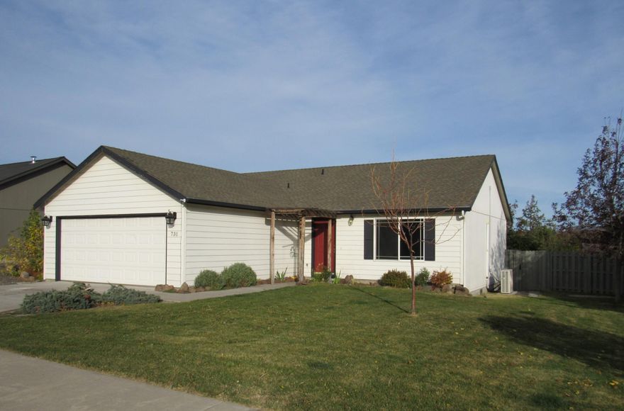 A 3 bedroom, 2 bath home in a pleasant neighborhood at a really affordable price. The backyard isn't large, but is inviting. The home is nicely landscaped but doesn't require extraordinary effort to keep it looking great.