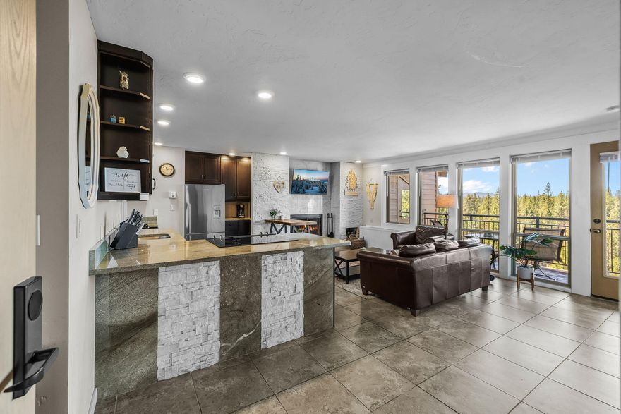 SELLER OFFERING TO PAY HOA FEES FOR ONE YEAR! Indulge in mountain luxury at Seventh Mountain Resort. Step inside this fully furnished 1 bedroom condo, with a Murphy bed to comfortably sleep four guests. The bathroom features a double vanity sink and a tile shower/tub combo. The beautiful full kitchen provides all the comforts of home. Enjoy a private balcony to take in the best views in the resort, perfect for sipping your coffee or a glass of wine. This 3rd floor unit offers ultimate privacy with no shared walls. A large owner's storage closet on the front deck is ideal for bikes, skis, or summer floaties. This resort is the closest lodging to Mt. Bachelor, and is just steps from scenic trailheads. Currently an active vacation rental and a frequent getaway for the owners! Seventh Mountain offers premier amenities: year-round heated pools, hot tubs, tennis, pickleball, fitness center, mini golf, dining, and more—all just 10 minutes from the Old Mill District and Downtown Bend.