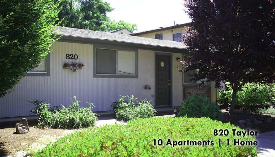 Multi-family complexes like this don't come on the market very often. Don't miss this one! Very well maintained East Medford 60 unit complex. 2.44 acres in the heart of Medford, close to downtown. The grounds have been meticulously maintained with picnic areas and gardens for the tenants to enjoy. Rents are below market. Long term tenants who take pride in the complex. 99.5% occupancy. Four separate tax lots, all sold together. Addresses are 820, 830, 836, 842/846 Taylor St. Mixture of one and two bedroom units. Two laundry rooms. Newer roofs on most of the buildings, newer exterior paint and upgraded parking lot. Great rental history, Property sold as-is and buyer to perform due diligence including but not limited to use, zoning, all material items, financial operations of the property, etc.