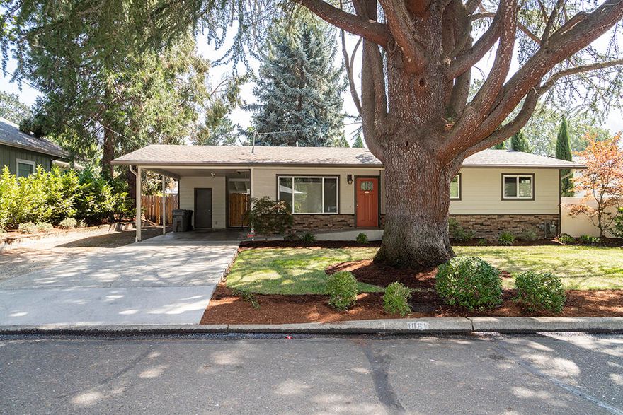 This is the perfect property for a 1st time home buyer, your grandma, and everyone in between! This single level home is full of recent updates including: recessed lighting, vinyl flooring, recent repainting, stainless steel appliances, natural gas range and heating, newer HVAC, and a fully ADA accessible bathroom! The very safe neighborhood on a quiet street gives this home a wonderful setting. This 2 bedroom, 1.5 bath home features 1,052 square feet on a large 0.19 acre lot! The backyard is a secluded private oasis that is tastefully done with mature landscaping, and a beautiful water feature. The large covered carport could easily be converted to a garage or more living space. This home was a 3 bedroom originally and could easily be converted back if desired. Come see this meticulously maintained home today, it will not disappoint!