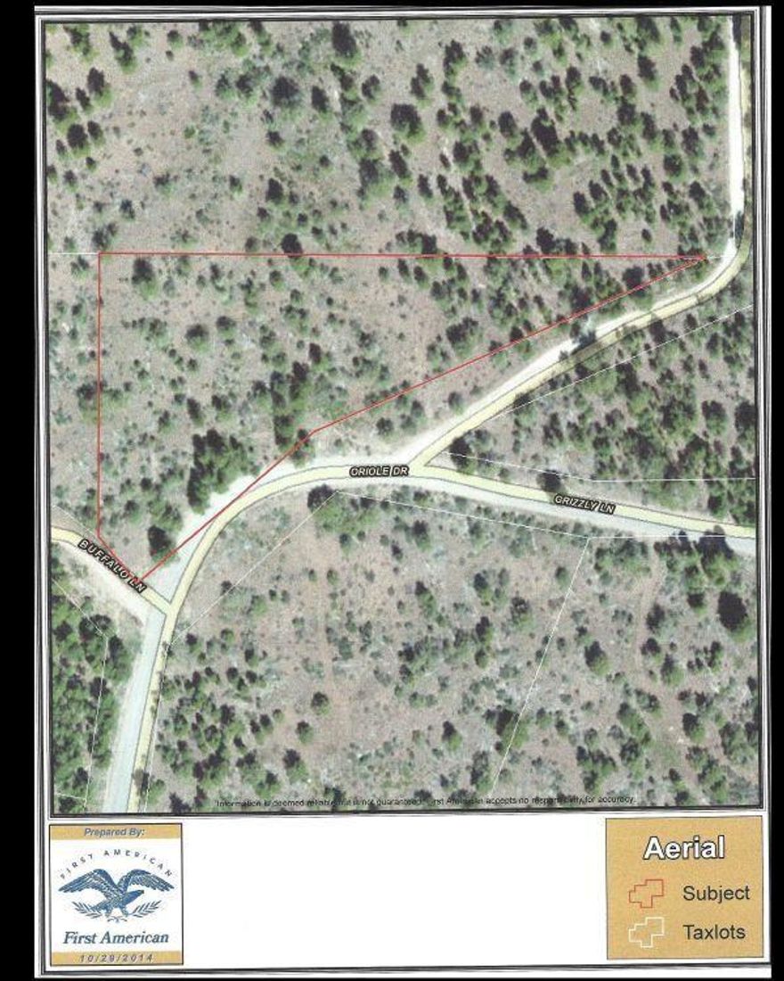 Nicely Treed Lot At Northeast Junction Of Grizzly And Oriole. Priced To Sell!