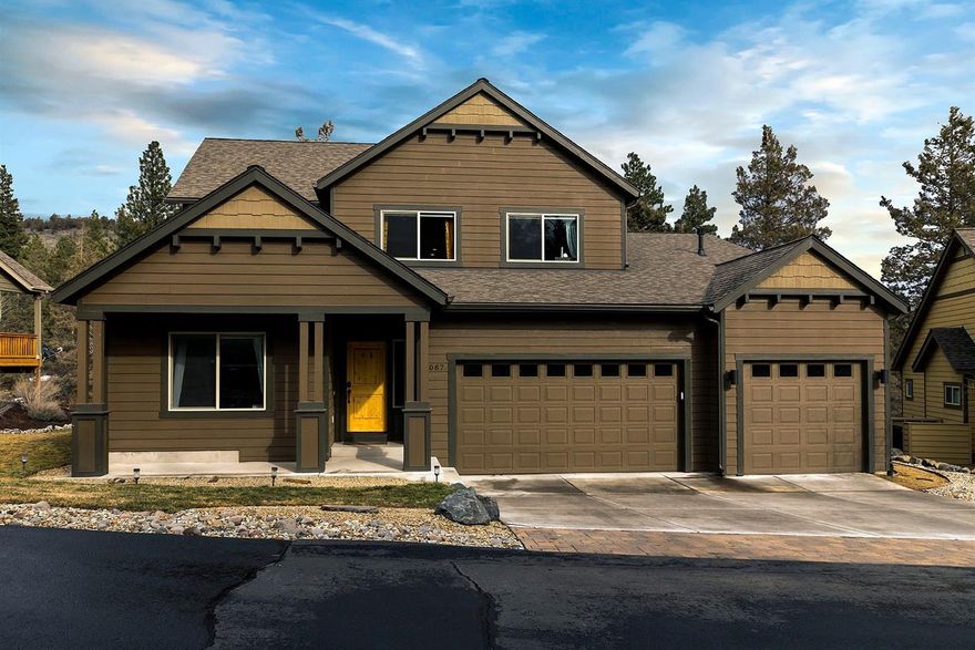 This home has been very well maintained and has it all. It is located at the prestigious Ridgewater newer home estates area known as Klamath's Premier Gated Community. The floor design is distinctive and flows well featuring a huge loft, 2 upstairs bedrooms, nice master suite on ground floor plus a 4th bedroom/ office also located on the first floor. Another outstanding feature includes a covered deck off the living room that offers nice views. The floor plan really works for entertaining. The 3-car garage is large enough to accommodate your toys. Landscaping is well done with sprinklers in front and back of property. You are going to love this upscale, planned community offering magnificent natural beauty. Nice walking trails.