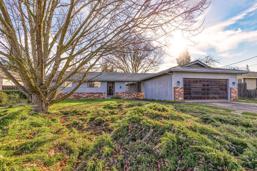 Wonderful 3 bed 2 bath home on a great sized lot in east Medford is now available. This home features 2 living spaces, a laundry room, 2 car-garage, 2 patios, a nice sized primary bedroom with walk in closet and a newer HVAC unit. This .30 ac lot has space for you to make it your own with endless possibilities.  Plenty of room for a big garden and outdoor entertainment. This home is waiting for its new owners to add their own touch. Call for an appointment today!