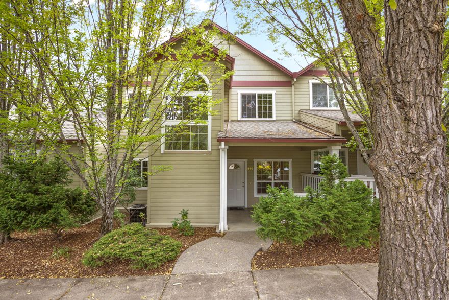 Welcome to easy Ashland living! This charming townhome sits in a prime south end location near SOU, schools, shops, and dining. The main level offers a bright and welcoming layout with open living and dining spaces, plus a flexible bonus room with closet that works perfectly as a home office or media room. The kitchen shines with crisp cabinetry, ample storage, and a cozy breakfast nook filled with natural light. Upstairs, you'll find a spacious primary suite with walk-in closet and private bath, along with a guest bedroom, full bath, and laundry. Enjoy mornings on the covered front porch or relax on the private back patio. This property is stylish, functional, and move in ready. County records show four bedrooms, with one open to the main living area.

Virtual Staging for illustrative purposes only