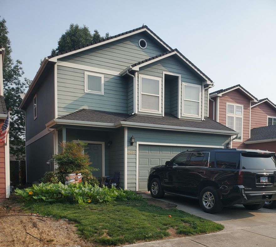 A great Central Point home located in a well developed subdivision. Close to shopping and medical! Downstairs features an open floor plan, convienent located half bathroom, large two car garage with a low maintenance back yard fully fenced and ready for a creative mind! All three bedrooms, 2 full bathrooms, and a centrally placed laundry room located on second level of home. Spacious Master bedroom. This home has all the potential, perfect for an investor or first time home buyer. Call/Test to make an appointment today.