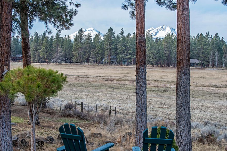 Cascade Mountain and meadow views from multiple rooms in the house and from the large outdoor living area! Enjoy single-level living in the desirable Indian Ford area of Sisters. Interior features: open floor plan; natural light provided by floor to ceiling windows; Vaulted ceilings throughout the house; large gourmet kitchen with oversized pantry; master bedroom with double doors to deck; huge walk-in closet, large walk-in shower; Built-ins throughout the house; Family room with its own bathroom; second bedroom with ensuite bathroom; oversized garage. 3rd bedroom/office with closet and built-in bookshelves. Exterior features: low maintenance landscape; multi-level decks and entertaining areas; paved driveway and parking; mature ponderosa pines and other deciduous trees. All this within minutes of downtown Sisters.