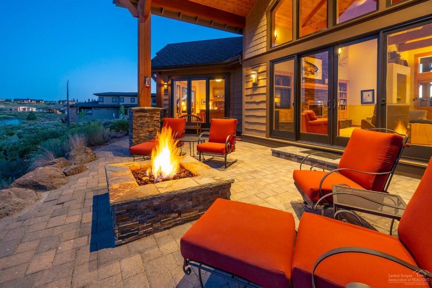 Perched atop a premier home site in the heart of Tetherow, this single-level craftsman home takes advantage of the best terrain and golf course views of Tetherow. With three master suites, double office with built ins, vaulted great room, tall ceilings and wide hallways, an already spacious home lives even larger. This energy efficient, solar equipped home takes advantage of natural light and lives comfortably. $36,000 Tetherow golf membership included with sale.