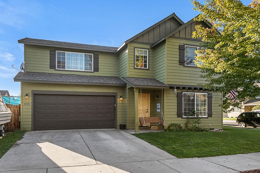 Fantastic home located in SW Redmond. This spacious home offers 4 bedrooms 2.5 bath with open concept living. Large corner lot with double car garage, RV parking, fenced backyard, inground sprinklers front and back. Master Bedroom has a private bath and a walk in closet.