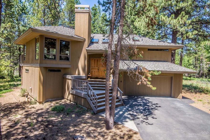 North end Sunriver updated home is the perfect Sunriver retreat! Great privacy with all the common area surrounding this large lot. Beautifully updated kitchen & bathroom with tile counter tops, stainless steel appliances, soaring cedar ceilings, rock fireplace, extensive decking & outdoor living areas with two levels, private hot tub deck, all bedrooms with deck access, lodge style furniture package, hot tub, Jacuzzi in large master suite. Sold furnished.