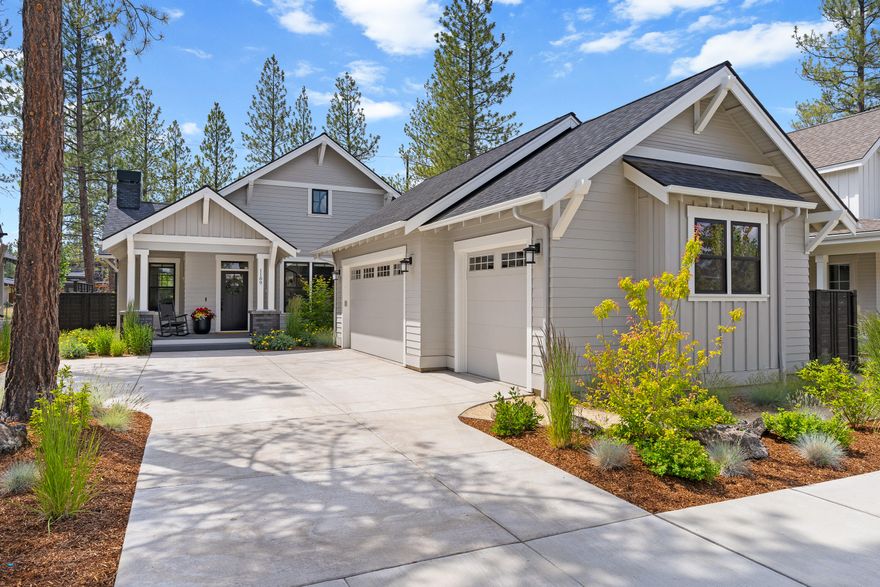 You will be delighted as you enter this contemporary Craftsman home built by KD Construction. The vaulted ceilings give the kitchen, living and dining areas a great open feel. High-end SS appliances, and ceiling height cabinets complete the gorgeous kitchen with quartz island and counter tops. Beautiful wood and tile flooring plus heated floors in the primary bath. Like outdoor entertaining?...home has a covered patio area and large covered front porch, lovely landscaped front and back yards, and back yard is also fully fenced. This single-level home has 3 bedrooms, 2.5 baths plus office and a roomy 3-car garage with built-in storage to fit your vehicles and all your Bend gear. Put this one on your list to see today!