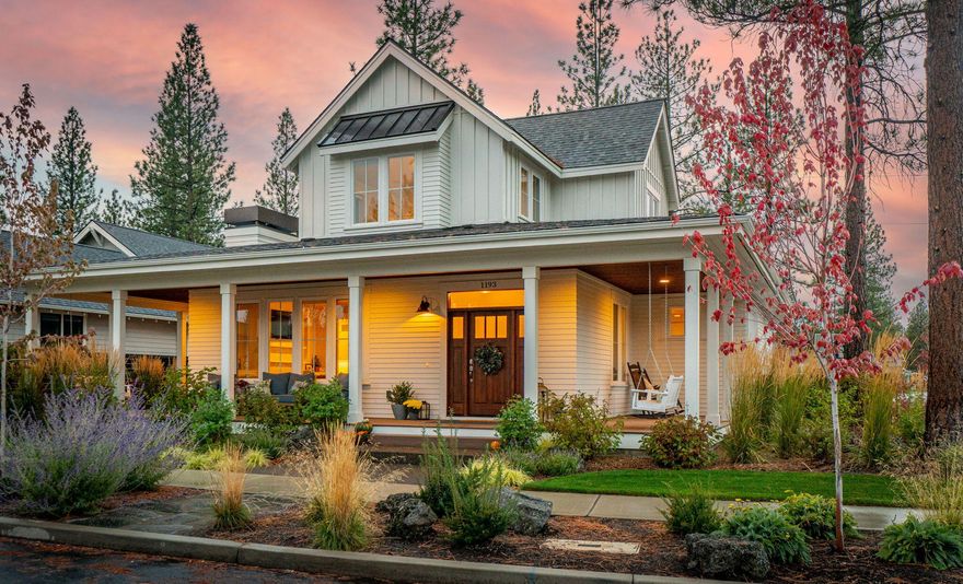 Loads of southern charm in this Discovery West home that truly has it all! Situated on a corner lot, you can relax in a swing on the generous wraparound front porch and take in this beautiful setting. Gracious open living in the greatroom and kitchen are ideal for entertaining. Tons of natural light spills throughout the home with an extensive window package.The main level primary features custom details in the bathroom, including radiant floor heating. The main floor also includes an office with built ins & easy access to the outdoors.Upstairs you will find 3 bedrooms and a bonus room with vaulted ceilings. So many special details in this Earth Advantage home, including whole house humidifier, instant hot water & beautiful warm hardwood flooring throughout. The backyard has a lovely entertaining area & plenty of room for a trampoline or open space.The 3 car garage has plenty of room for toys & cars. Access all of the trails, shops and restaurants including nearby Northwest Crossing!