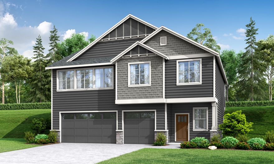 Welcome to Quail Run—a stunning community perched above the Eagle Point Golf Course, offering breathtaking views of the Table Rocks and surrounding mountains. This beautifully crafted new construction offers the perfect blend of modern design, comfort, and functionality. Featuring 3 spacious bedrooms, 2 full bathrooms, and a rare 3-car garage with garage-under layout, this home is designed to meet the needs of today's lifestyle. The primary suite includes a generous walk-in closet and a private en-suite bathroom, creating your own peaceful retreat. Two additional bedrooms provide plenty of space for family, guests, or a home office.  Floor plans are computer generated and actual construction may vary. Please check in with onsite agent. Home under construction, estimated completion date: December, 2025