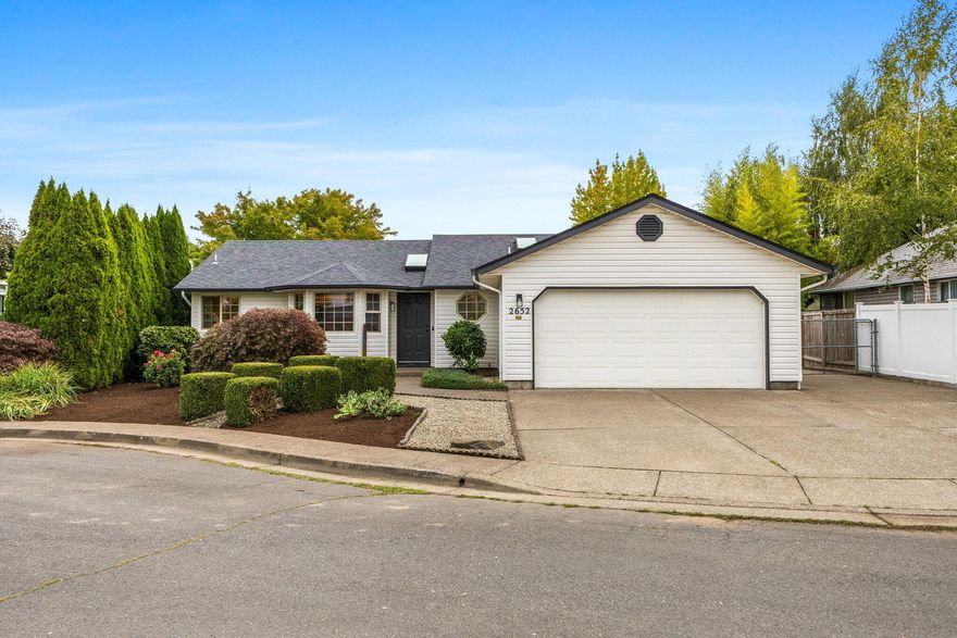 Welcome to this refreshed 2 bedroom move-in ready home. Freshly painted throughout with brand new carpet and LVP flooring, this home features a bright, inviting interior with new appliances. The flexible floor plan includes a bonus area—perfect for a potential 3rd bedroom, home office, or creative space to suit your needs. Outside, enjoy the convenience of an RV pad, a private yard, and a covered patio ideal for relaxing or entertaining year round. A great opportunity to own a stylish and functional home on a quiet cul-de-sac!