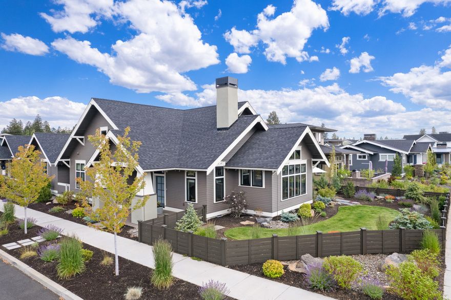 This beautiful and sophisticated home effortlessly blends timeless style and reclaimed wood to provide a contemporary, clean feel on a corner lot in one of the most desirable neighborhoods on Bend's Westside. The soaring vaults in the main room provide a wall of windows that look out on Discovery Park and the pond while letting the natural light in. Stunning kitchen with JennAir appliances and large island with slab quartz all around, perfect for gathering and entertaining. The patio off the dining room is a beautiful extension of living space and offers more gorgeous views. The designated office with built-ins provides a perfect work from home space. The 576 sf casita (ADU) is a one bedroom, one full bath, with full kitchen perfectly set up for a guest suite, multi-generational space or an income producing rental. Other features of this incredible home include a 3-car garage (one separate garage space for ADU) & a large laundry and mudroom.