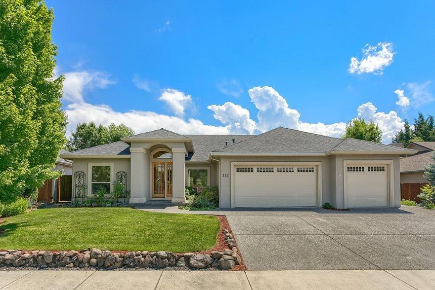 Beautiful home in the Eagle Point Golf course community! Awesome 4-bedroom floor plan with 2 living areas, formal dining area and a large double-sided fireplace. Built-ins surround the fireplace in the living room. Hardwood floors greet you at the door and through the common areas of the home. Perfect entertaining layout with kitchen opening to family room and breakfast nook. Kitchen has a large island eating bar, granite countertops, tile backsplash, stainless steel gas stove, convection oven, stainless steel dishwasher and a new stainless-steel refrigerator. Updated paint colors in the home and new blinds throughout. Central vacuum is great for cleaning. Master suite is so spacious and peaceful with a walk-in closet, jetted tub, marble shower and tile floors. Nice size backyard with garden beds, and a covered patio to enjoy. 3 car garage is wonderful for all the toys. The brand-new roof was put on 6 months ago. This home is gorgeous and move in ready!