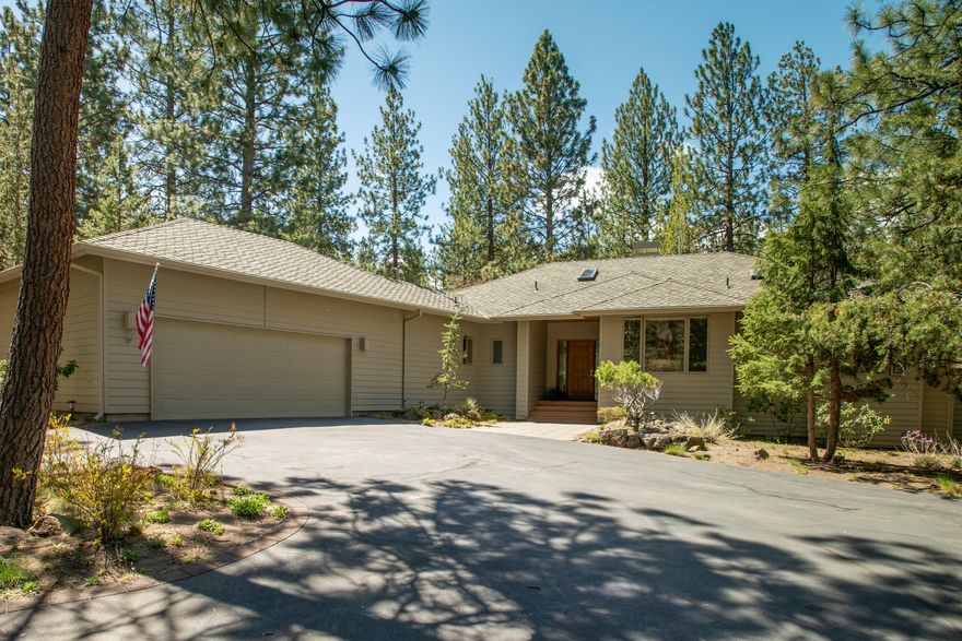 This custom built, single-level 3 bedroom 2.5 bath home sits on .6 acres in the highly sought after Awbrey Butte.  This one-owner home has been well- maintained and located at the end of a quiet cul-de-sac with backyard privacy and wooded views.  The open floor plan includes a large living/dining area with gas fireplace, built in cabinets and radiant floors throughout.  A sunroom faces SW with large surrounding windows.  A separate office/den with built ins can also be the third bedroom. The finished, oversized two-car garage leads to a below-ground 800-bottle wine cellar.  Large windows throughout the home and an expansive back deck offer a restful view in a natural setting. The property is bordered by a walking trail between Summit and Sylvan Park.  Easy access to HWY 97 and Downtown.