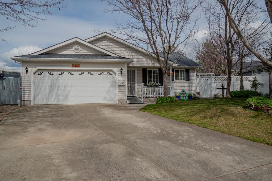 Beautiful well-maintained 3-bedroom, 2 full bath home located in a quiet cul-de-sac. Pride of ownership shines throughout this one-owner home, built in 2003. Home boasts recent remodel of both bathrooms, kitchen appliances, ceiling fans, upgraded sliding glass door, vaulted ceilings, laminate wood plank and tile flooring. This well-appointed 1,066 sqft split floor plan offers a nice size primary suite with bathroom and walk-in closet. Beautifully finished 160 sqft bonus room is conveniently located off enclosed back patio w/ceiling fan and wood plank flooring. Park-like backyard offers two sheds, 11x18 above ground pool, pool bar/covered gazebo, fire pit and mature landscaping.