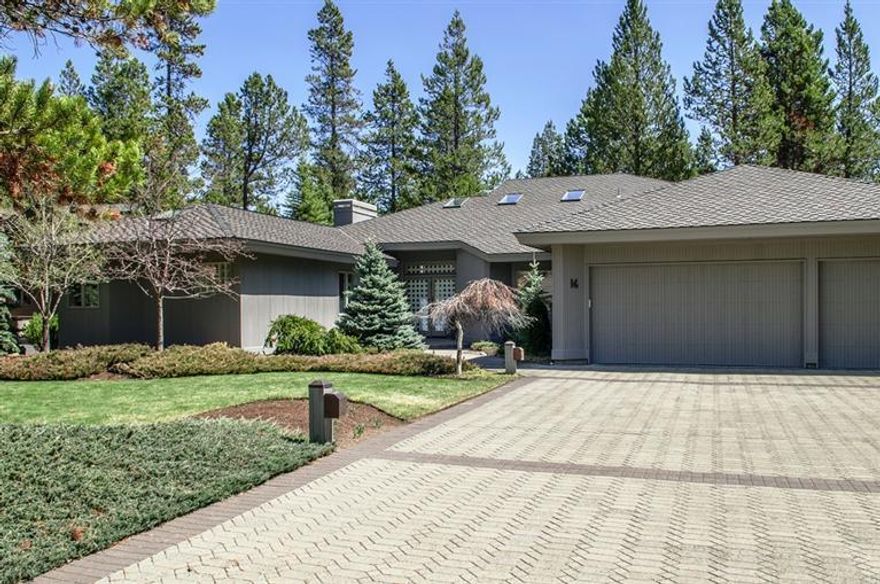 Astounding quality greets you as you approach this classic Sunriver contemporary designed home with spacious rooms that boasts soaring ceilings, wide elegant 
hallways leading to separate and very private suites, a large elegant kitchen with an island and built in buffet that compliments the casual and formal dining areas. The massive deck was designed for family and friends to gather and enjoy the private treed setting. Triple car garage with extensive paver driveway.