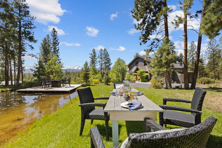 Iconic Mid Century/Mountain home with architectural thoughtfulness and a detached vintage 60's cabin (1298sf). Unobstructed Cascade Mountain views, bordering 1000's of miles of USFS land in desirable Indian Ford corridor. Main home has private walk-out apartment. Interior features: Vaulted ceilings, beams, cedar, skylights & natural light throughout; Open floor plan with main level primary bedroom & living areas; Large kitchen with eating bar, 2 pantries; primary bedroom has mountain views, additional sitting room, walk-in closet & shower, soaking tub, Loft area with 2 open ''rooms'' & full bathroom; Fully remodeled mud/laundry room; Huge amount of unfinished storage in basement; Extra room above garage with sink & toilet. Exterior features: Wrap around entertaining deck; Freshly painted; Newer furnace/heat pump; 2 wells; Relatively new roof; Extensive paved drive/parking; Pond with waterfall, Koi, gazebo with cooking area. Abundant natural landscape, aspens, etc throughout the property