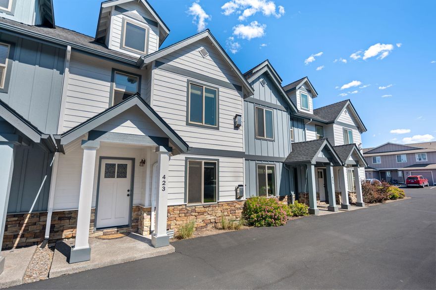 This beautiful turn key townhome has 3 levels with BRAND NEW carpet and fresh interior paint. Downstairs living area features gas fireplace, kitchen, bar top, granite countertops, half bath, laundry room, garage access and great natural light. The second floor has the master bedroom with its own gas fireplace! Additional second story bedroom boasts its own en' suite bath. Finally the third floor is a large bonus room which can be used as a 3rd bedroom with closet space. This home won't last long so come fall in love with it in person!