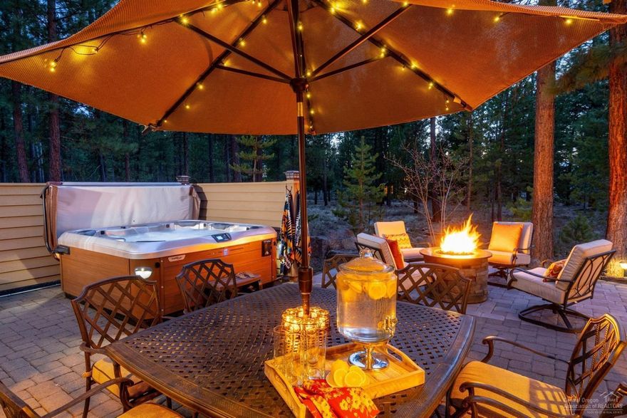 Privacy and luxury await at this premier residence in highly sought-after Caldera Springs Resort. Steps from fly fishing at Fireglass Lake, and hiking, kayaking and cycling. Enjoy blue skies while listening to gentle breezes through the Ponderosa pines of this serene retreat. Quality craftsmanship and high-end finishes throughout with stunning architectural elements including soaring ceilings, gleaming hardwoods, and extensive stone and rock. Designer furniture package invites conversation indoors and out. Beautifully appointed 3,536 sq. ft. of separated living spaces with 4-generously sized master suites, 4.5 baths, office, and spacious bonus/bunk room with endless possibilities. Gourmet kitchen has both eat-in and formal dining areas with open integration for entertaining. The expansive patio with fire pit, covered/heated BBQ kitchen, and hot tub, ensure the outdoor living space is perfect for relaxing after a day of Central Oregon adventure. Your Caldera Springs legacy awaits!