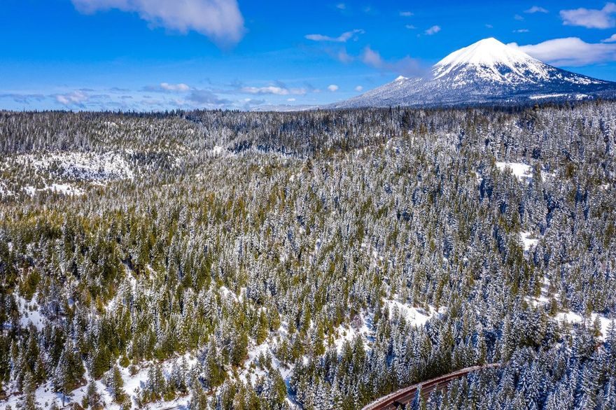An entire section of land, ±620 acres, just off of Oregon's Highway 140.  Native surface roads from the highway provide access to the remaining majority of the property.  Supremely located in this picturesque setting with Mt. McLoughlin as the backdrop, the landscape holds a healthy mix of reproduction timber that is predominantly fir and pine.  A small marsh in the middle of the property attracts local wildlife and springs can be found around the land, along with a beautiful seasonal pond and West Branch Willow Creek.  Unique rock formations are scattered throughout with the prominent one overlooking the entire property.  In the cold months this place turns into a  winter wonderland with plenty of activities available on the land itself or in the nearby winter recreation area.  In the summer it is just a few miles to Fish Lake and Lake of the Woods, two of Southern Oregon's well known summer destinations.  Enjoy this beautiful land as a timber investment or as a private retreat.