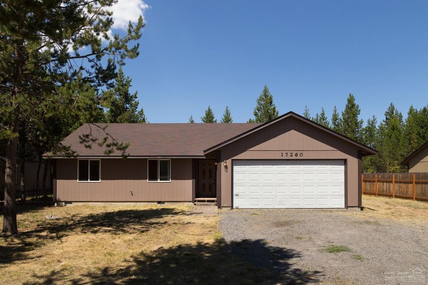 Don't miss out on this great opportunity to buy a single level home in Bend for under 275k! Lots of natural light and home is very clean. Vaulted ceiling in living room. Flat, usable .46 acre lot with RV access and plenty of room for the toys! Fenced back yard and dog run. Needs minor cosmetic TLC and Priced to Sell!