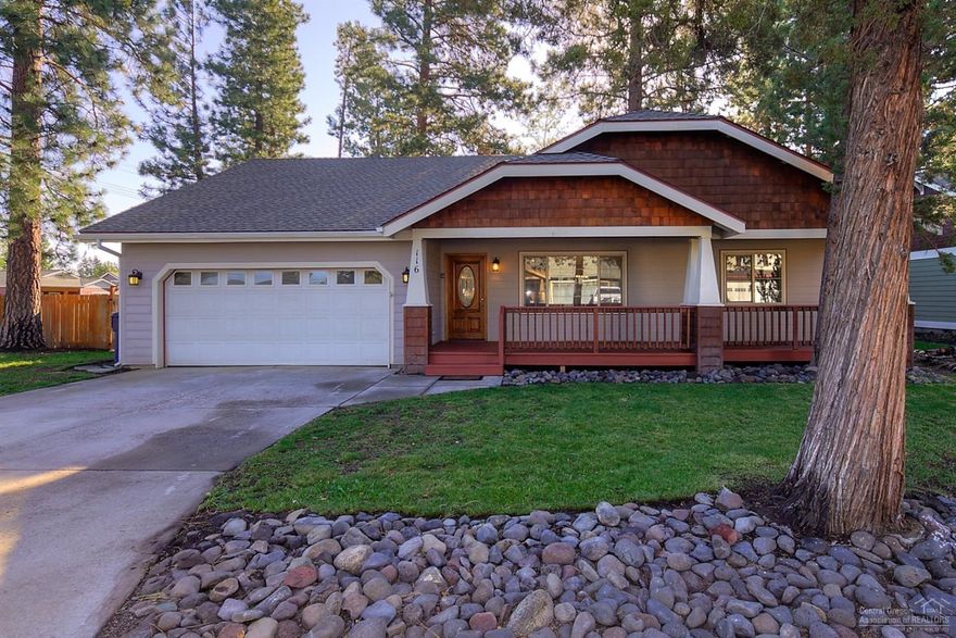 Great Single Level Home in Sisters! Vaulted great room. Open Kitchen features hickory cabinets, large island and tile flooring. Master Features double sinks and walk- closed with great separation. Additional 2 bedrooms with updated bath. Laundry Room w/sink. Attached 2 Car Garage. Fully Fenced and landscaped on a corner lot.