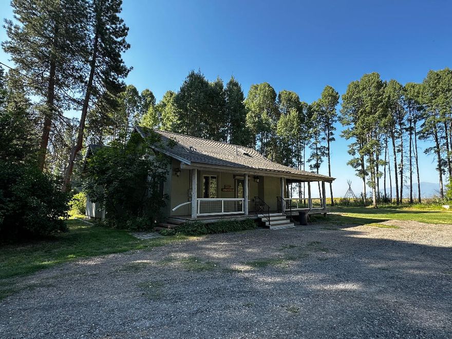 Own a piece of history, located on Tecumseh spring creek and Crooked creek.  Part of original Klamath tribal lands near the Klamath Agency and Fort Klamath outpost.  Stunning picturesque views of the Wood River Valley, Cascade Mountain range, Agency Ridge and water frontage on Tecumseh Spring creek and Crooked Creek.  Enjoy the sunsets and sunrises from your wrap around covered deck with resident wildlife including a pair of eagles, Sand Hill cranes, Hawks and fish for trophy trout from your back yard on two creeks. Two bedroom, two bath custom built, super insulated home by contractor with attention to detail situated on 7.69 pristine acres.  Custom oak cabinets through out, new appliances, engineered water proof real oak floors, brightly colored slate flooring.  Old growth Ponderosa Pine trees along with groves of Aspen and Cottonwood, Cedar trees, Wild Roses, Iris, Lavender, Daises, Honeysuckle, Peonies, Hawthorn and Lilacs abound here. Three tax lots included in total acreage
