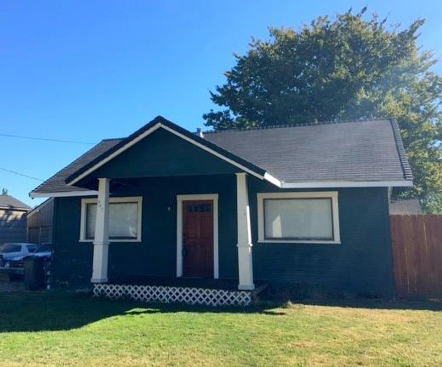 A great value for the first-time buyer or investor! Single-level home is 998 sf with 2 bedrooms and 1 full bathroom. Spacious living room has cozy gas heating unit. Eat-in kitchen and separate laundry room/mud room. Second bedroom has double doors; built-in storage drawers in hallway. Master bedroom has lovely sitting area; updates to the master bedroom include new hardwood flooring and vinyl windows, drywall, texture & new insulation per seller. New roof installed in 2016. Large fully fenced back yard with small storage shed offers plenty of space for your hobbies.