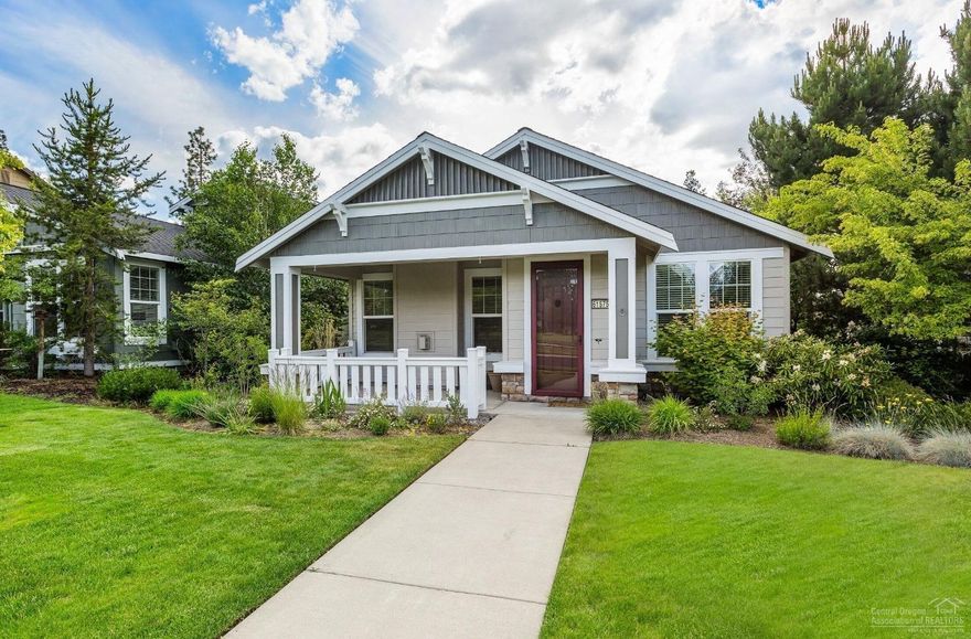 Come see this highly desirable single level home facing a large neighborhood park in The Parks at Broken Top. This charming home is close to golf, tennis, parks, trails, restaurants and a beautiful neighborhood swimming pool. It has a well laid out floor plan that includes a bonus room in the front of the house that can be used as an office or formal dining room, covered front porch and a private side yard patio to relax in and an attached 2 car garage. The family room boasts a gas fireplace, vaulted ceilings and has lots windows making the room full of natural light!