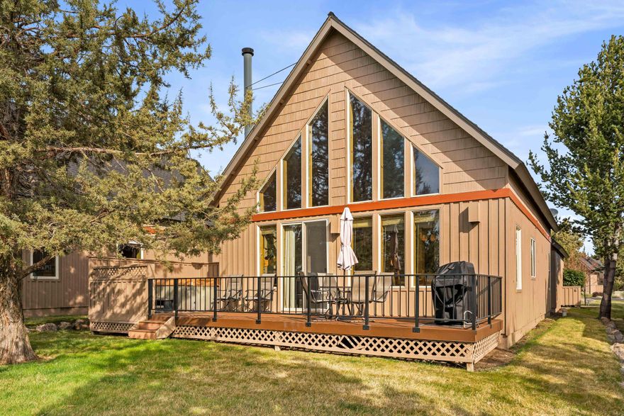 Located on the 14th fairway of The Ridge Course in Eagle Crest Resort, this charming Classic Chalet offers the perfect blend of comfort and style for your mountain retreat.

Inside you will find vaulted ceilings crafted from knotty pine, authentic log accents, solid core doors, and wood-wrapped windows and trim.

With 1,471 square feet of thoughtfully designed space, this 3-bedroom, 2-bathroom home offers plenty of room for family and friends. The addition of a loft provides extra flexibility for sleeping or play space when you have guests.

The home comes completely furnished with gorgeous solid log furniture, making it truly turnkey and ready for your immediate enjoyment.

Outside, relax on the newer Trek deck while soaking in views of the golf course or unwind in your private hot tub after a day of resort activities.

Eagle Crest is home to three 18 hole golf courses, three sports centers, a day spa, and miles of paved and unpaved trails.