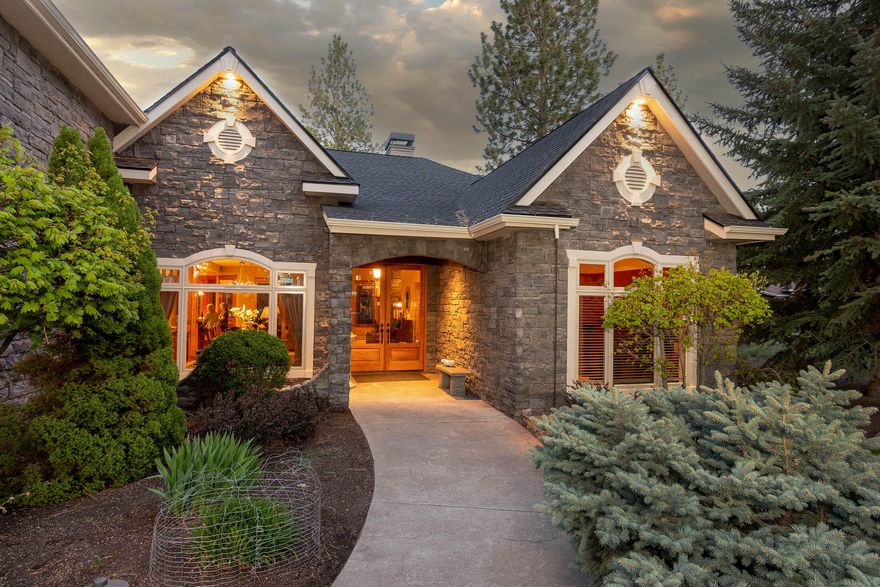 Do you own an RV? Look no more! Stunning custom built hm on Awbrey Butte w/ flat driveway & exquisite features situated on a cul-de-sac. Great rm is spacious w/ fireplace, built-in cabinets & ''walls of glass'' overlooking the backyard w/ lush landscaping. Formal dining rm is so large & perfect for entertaining. Gourmet kitchen has 2 separate islands w/ granite counters, cabinets galore, freestanding stove w/ hood, pantry & prep sink on the one butcher block island. Primary suite on main level has french doors leading to the backyard, huge walk-in closet, soaking tub & separate walk-in shower. 2 of the guest suites are opposite of primary bd allowing complete privacy.  Upstairs is the bonus rm w/ built-in bar, gas fireplace, ½ bath, pool table, vaulted ceilings & windows looking out on glorious views. Enjoy outdoor entertaining on your wonderful pavered patio for bbq or soaking in your hot tub. Oversized 5 4 car garage w/ epoxy floors except the deep bay that will accommodate a 45' RV.