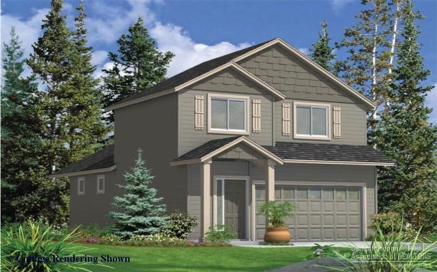 Versatile Harrison floorplan with master on the main level. Open concept living room adjoins the dining room, and the efficiently planned kitchen boasts ample counter space and cupboard storage. Master suite features a dual vanity bathroom and generous closet space. New construction conveniently located 2 miles to Old Mill District and the Deschutes River. Pictures are of similar home. Price is base price. Multiple upgrades available. Build time approx. 5 months.