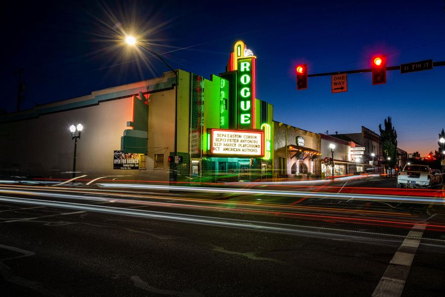 Step into a true Grants Pass landmark! At 84 years strong, The Rogue Theatre is ready to welcome its next owner to carry on its legacy of entertainment and community connection. Originally built during the Great Depression, this historic venue drew audiences from near and far to experience the magic of the silver screen.

Since 2000, The Rogue Theatre has thrived as a non-profit performing arts hub, hosting live concerts, theatrical performances, dance, film showings, and more. Its recent upgrades include state-of-the-art sound, lighting, and HD projection systems, ensuring every performance delivers an unforgettable experience.

Perfectly situated in the heart of Grants Pass, the theatre is just steps from the vibrant G Street Arts District, offering endless options for dining, shopping, and nightlife. Whether you're settling in with a drink and a snack or preparing to take center stage, The Rogue Theatre is more than a venue—it's an experience waiting to be continued.