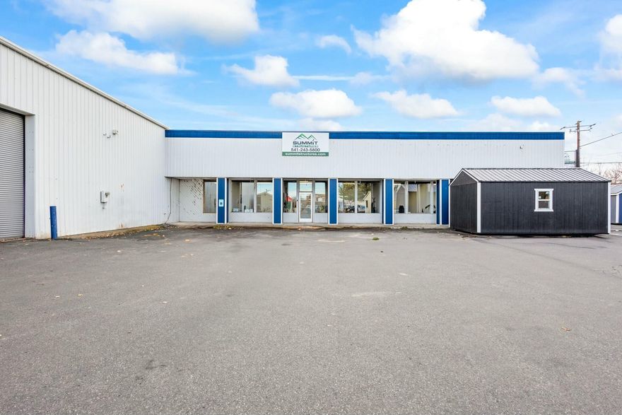 Amazing investment opportunity with 3.33 ac. fenced, paved, highway frontage and direct access to hwy
97 and hwy 26. Beautifully remodeled office spaces totaling 5,122sq.ft. 2 - multi-stall public style restrooms and 2 additional single stall restrooms. Huge new kitchen and lunchroom. Heated, enclosed, warehouse
space totaling 8,924sq.ft. 3 sided lien to, space, totaling 2,160sq.ft. and connected to the warehouse space.
Covered patio space totaling 1,164sq.ft. Large Mezzanine totaling 600 sq.ft. MUE zoning allows for many different business scenarios. Retail or ??. Economic Development of Central Oregon (EDCO) and The City of Madras are great places to investigate what awesome incentives and opportunities are available on this property. Please see additional attached documentation for more zoning info. Additional, adjacent, property (MUE Zoning) of 1.15 ac. is available (MLS# 220138701). Updated photos coming soon.