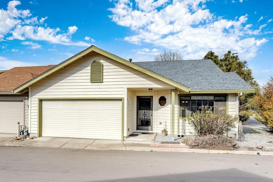 Economical living in a nice East Medford location walking distance to shopping, transportation and medical. 2 bedrooms 2 bath and 2 car garage with gas heat and a new roof in 2018. Master bedroom has on-suite bath and lots of closet space. Both baths have cultured marble counters. A new back fence is in process of being installed. Back patio/deck is wired for a spa. This home does not have HOA fees and is very affordable.