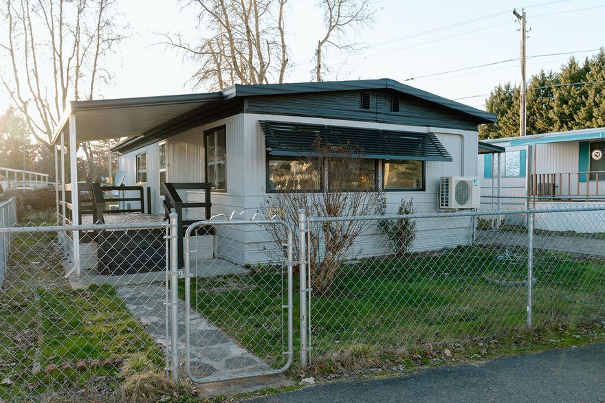 Fully Updated 2-Bed, 1-Bath Mobile Home in 55+ Community Step into this beautifully updated 2-bedroom, 1-bath home, featuring brand-new appliances, flooring, paint, baseboards, and carpet. The bathroom has been completely renovated, and a new hot water heater ensures efficiency and comfort. Stay comfortable year-round with central air and heat, plus an additional mini-split option for customized climate control. Enjoy the convenience of a covered carport, a covered porch, and a storage shed for all your extra belongings. Community Amenities: ✔ Clubhouse for social gatherings ✔ Patio & BBQ area for outdoor enjoyment ✔ Laundry facilities ✔ Spacious deck ✔ Scenic river park This home is move-in ready and waiting for its next owner! Don't miss out—schedule your tour today!

Space rent Includes: Water, sewer and trash!!