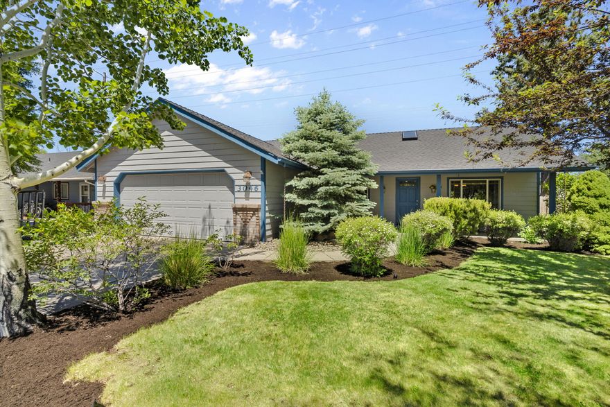 Seller to contribute $15,000 towards buyers closing costs and or buy downs. Welcome to this charming single-level home boasting 3 bedrooms and 2 baths. The spacious great room features an open kitchen with granite countertops, painted cabinets, and stainless appliances. Relax by the stone gas fireplace and bask in the natural light from the skylight. French doors open to the backyard oasis with a newer Trex deck, hot tub and mature landscaping. Updates include, newer carpet, laminate floors, and kitchen appliances. Don't miss out on this home with a covered front porch and water feature! Small Rv/Boat Parking. Conveniently located close to schools, shopping, restaurants and the hospital.