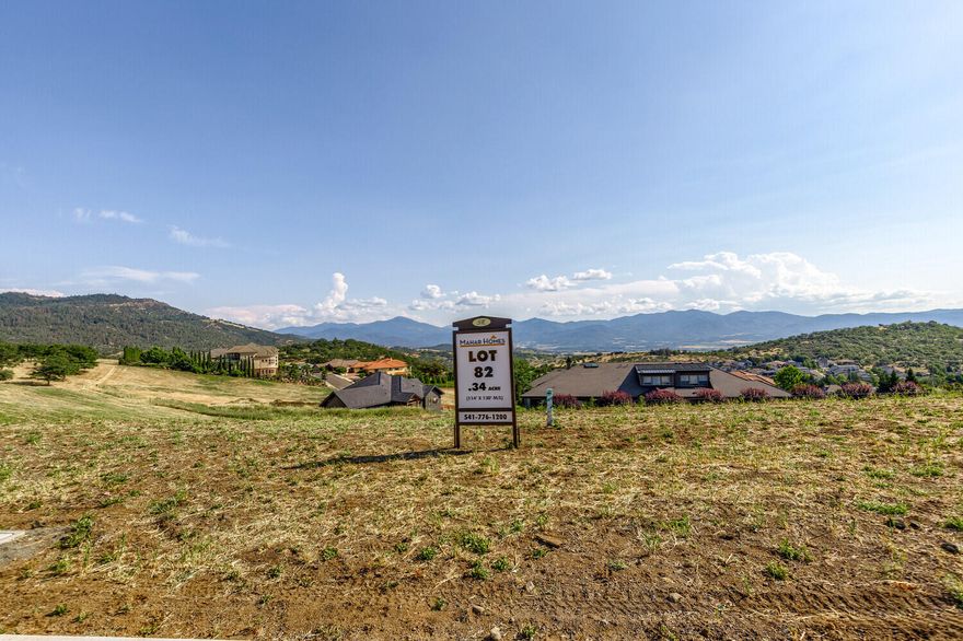 Saddle Ridge Phase 4, Lot # 82.  South facing homesite with VIEWS of the valley.  Located in a neighborhood of upscale homes in East Medford.  This is not a build package.  Purchase the lot and bring your own builder.  All building plans must be submitted to the architectural review committee prior to the start of construction.  The listing agent is related to the seller.