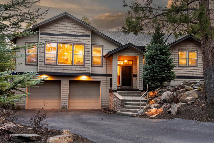 Welcome to your dream hm located in Awbrey Glen, a gated golf community.Great rm w/ vaulted ceilings, gleaming hickory hardwood floors, built in cabinets & a cozy gas FP. Kitchen has stainless steel appliances, a walk-in pantry & cabinets galore, providing ample space for storage. Office is perfect for those who work from hm, featuring built-in desk & cabinets that offer an organized space to work in. Primary BD is a peaceful retreat w/ a FP, a walk-in closet & a slider leading out to the back deck. Stunning remodeled BA boasts a luxurious spa-like feel. Guest Suites are spacious & can comfortable accommodate king-sized beds. All Interior doors are solid core & new. Oversized 2-car gar has ample rm for a golf cart,This beautiful hm backs up to a common area, providing the perfect blend of privacy & tranquility.New roof Sept. 2022 & valley equipped w/ heat tape. Leaf guard installed on gutters. Plus house has a whole hm humidifier. Low HOA is $86/month. And much, much, more!