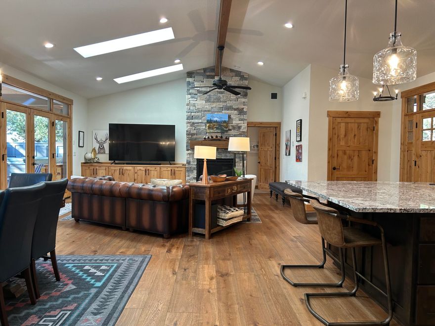 The one you've been waiting for! This stunning single-level, luxury home in the heart of the Sunriver resort features beautiful furnishings, two primary suites (one with a curb-less shower), hardwood floors, generous walk in closets and fantastic covered patio. Rare newer construction standing turnkey and ready to enjoy. Contact your favorite broker and schedule a tour today!