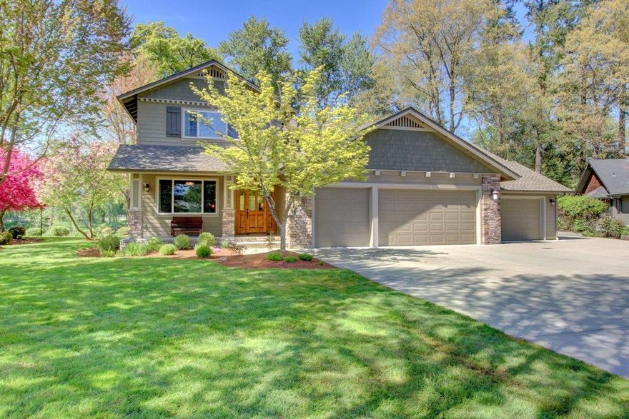 Stunning river front beauty on 1.11 acres with sloping lawn to the banks of the Rogue River. Located in a private community that includes tennis and volleyball courts, charming gazebo & a private boat launch. The home was completely remodeled in 2006 by one of the area's finest craftsman. This extraordinary home has attention to every detail & has the finest quality materials. The main floor has an open floor plan w/gourmet kitchen, family room, built-in TV & gas fireplace, dining area that is perfect for entertaining & a wall of windows for your unobstructed view. Also, located on the main floor is the master suite with your own wine cooler & coffee bar, river front patio, huge walk-in closet, spacious bath w/soaking tub, built-in TV, large tile shower & access to the private hot tub. Upstairs is another lovely master suite w/ a private covered deck facing the river, 2 attractive guest bedrooms and another full bath. Attached 4 car garage & RV parking. Complete Amenities list Attached