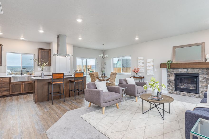 LOT: AC24 Douglas Y Welcome to Acapella! MonteVista Homes newest community is conveniently located on the SE side of Bend. The location is just one mile south of shopping & dining and only 3 miles from the Old Mill District. The Douglas plan has an exceptional flow while maximizing every square foot of the home—quartz countertops throughout and LVP flooring in the main living area & bathrooms. The kitchen has a large island with a range and hood. A/C, tankless H2O heater, fully fenced, Landscaped in front & backyard. All selections have been made for this home.